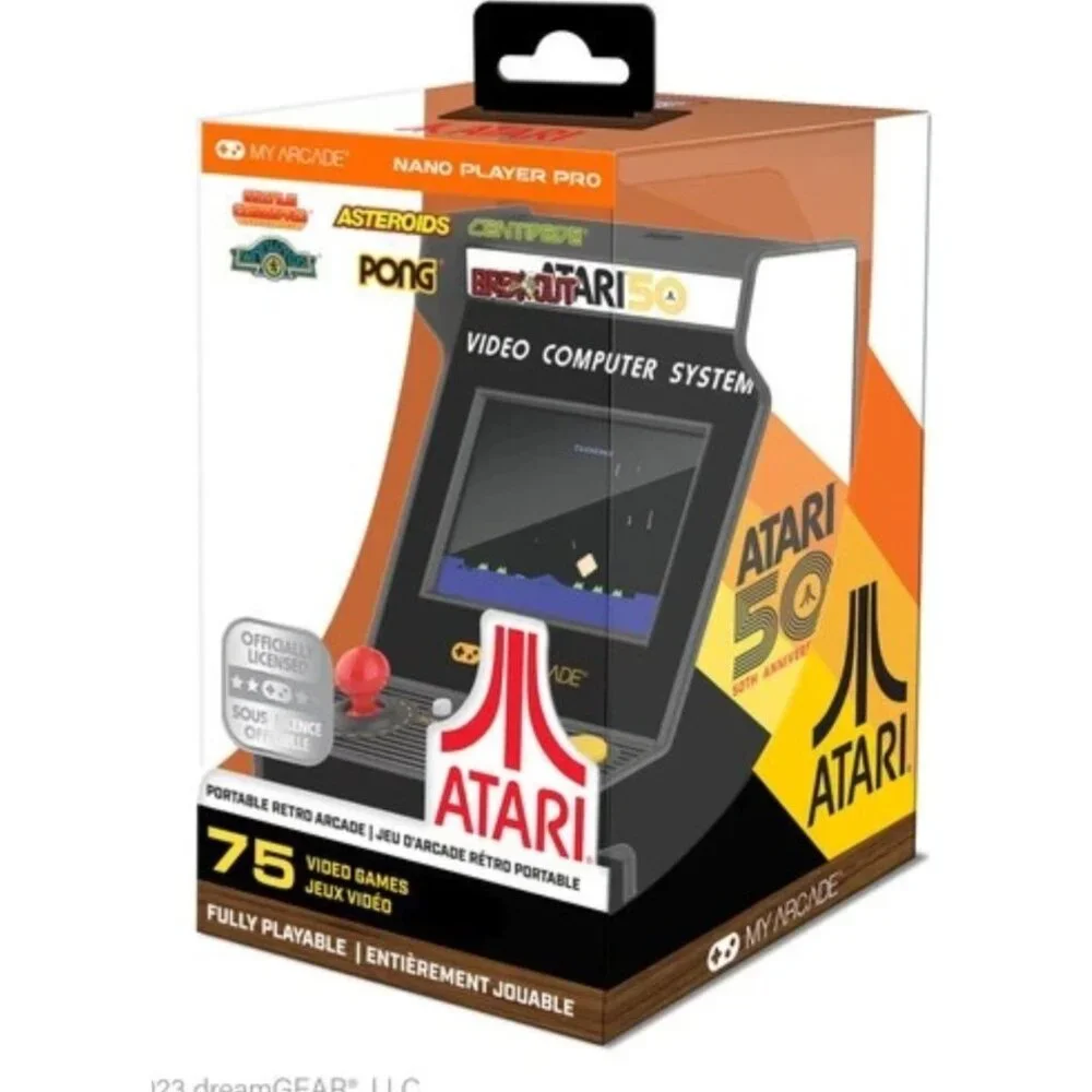 My Arcade - DGUNL-7014 Atari Nano Player Pro Portable Retro Arcade 75 Games NEW